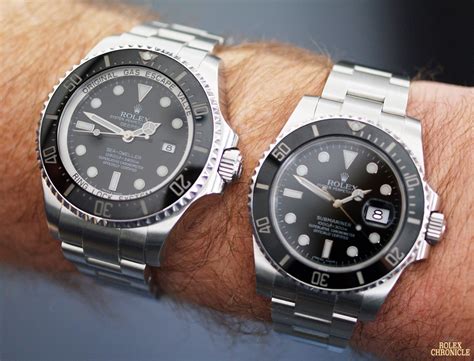 rolex deepsea size comparrison|rolex submariner vs deepsea.